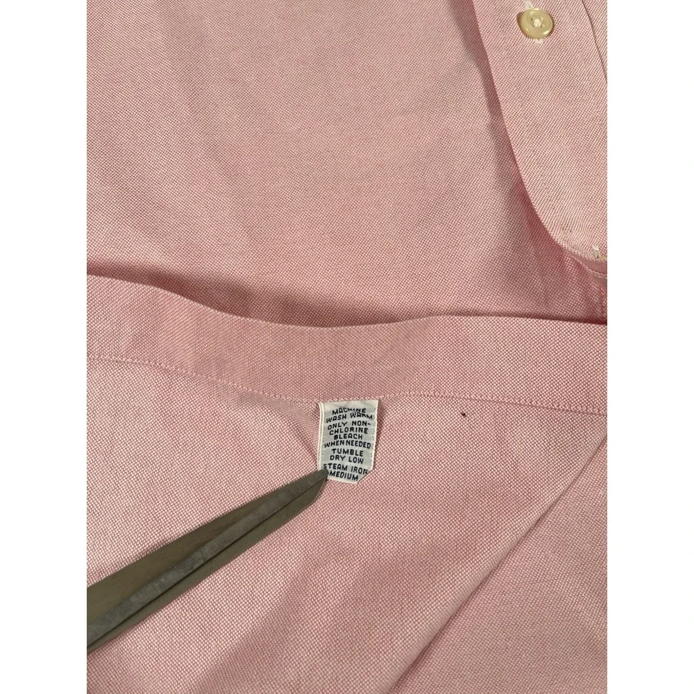 VTG Polo Ralph Lauren Yarmouth Pink Cotton‎ Oxford Cloth Button Down Mens 16-34
